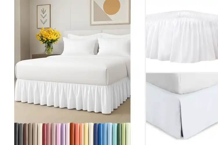 Detailed view of Best 15 Inch Drop Dust Ruffle For Queen Beds