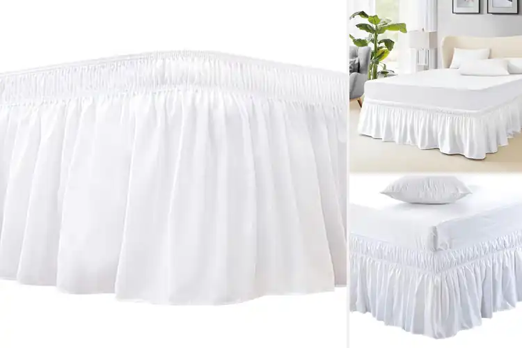Detailed view of Best Elastic Wrap Around Bed Skirt Queen Size