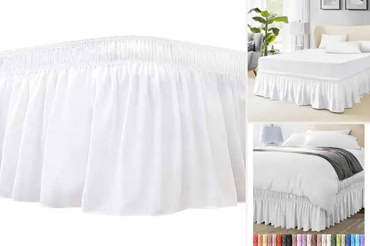Detailed view of Best Elastic Wrap Queen Bed Skirt: Hotel Elegance Now