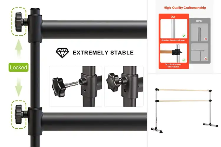 Detailed view of Best Freestanding Dance Barres