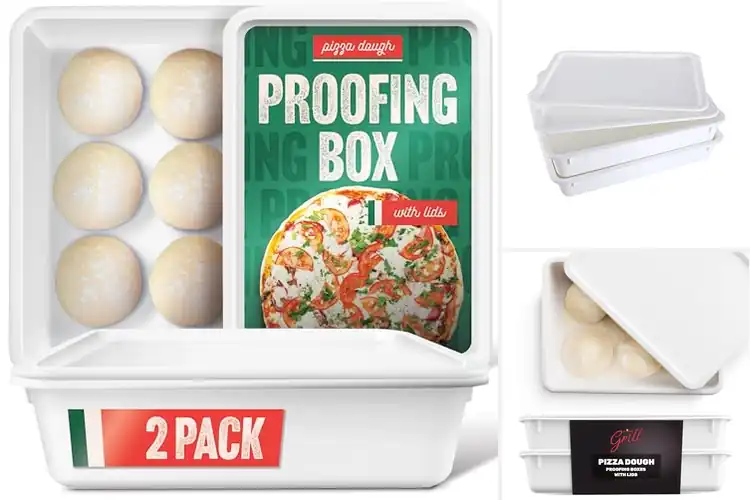 Detailed view of Best homemade pizza dough storage boxes