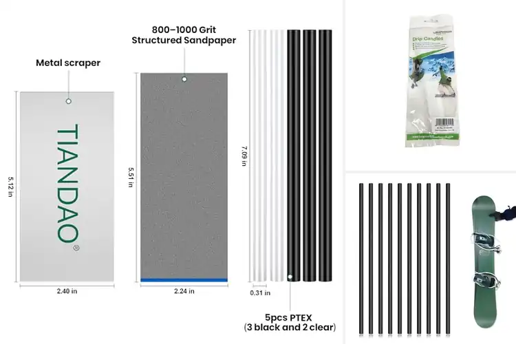 Detailed view of Best Ptex Repair Sticks For Snowboard Ski Tuning Kits