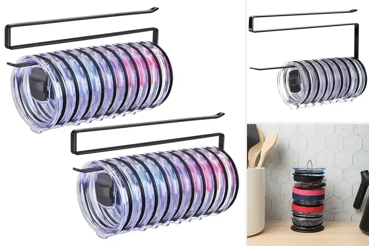 Detailed view of Best Space-Saving Tumbler Lid Holders