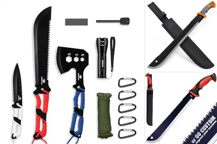 Detailed view of Best Survival Machete Set