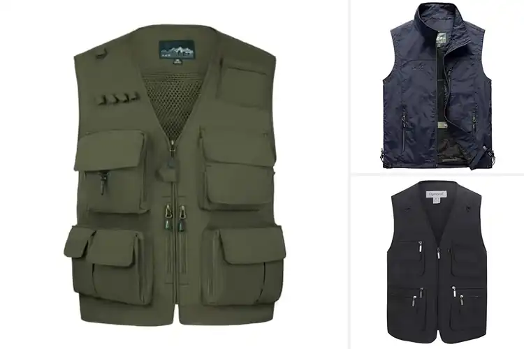 Detailed view of Best Waterproof Multi-Pocket Vests