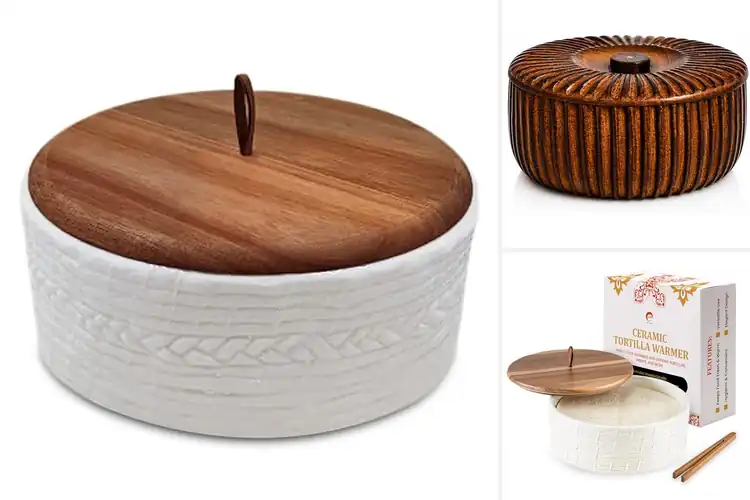 Detailed view of Best Wooden Tortilla Warmers